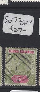 TURKS ISLANDS (P1805BB)  QV  5D   SG 72   VFU