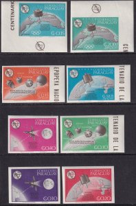 Sc# 895 / 902 Paraguay 1965 UIT imperf complete set MNH CV $17.50