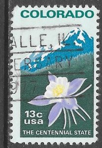 USA 1711: 13c Columbine and Rocky Mountains, used, VF