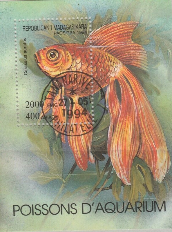 Malagasy Republic 1994 Aquarium Fish Sheet Used 11885