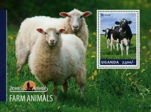 Farm Animals Stamp Sheeps Cows Bos Taurus Souvenir Sheet MNH #3294 / Bl.465