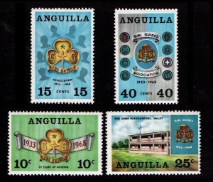 Anguilla Sc#40-43 Gril Guides, 35th Anniversary (1968) MNH