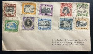 1946 Rarotonga Cook Islands Pictoric Stamps Cover To San Francisco CA USA