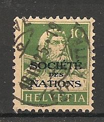 Switzerland 2o8 10c 1922-31 League of Nations Used