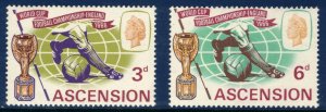 ASCENSION 1966 World Cup Soccer; Scott 100-01, SG 95-96; MNH