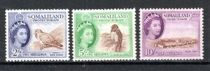 Somaliland Protectorate 1953-58 2s, 5s and 10s SG 146-48 MH