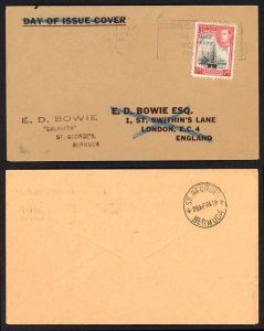 Bermuda KGVI 1/2d on 1d Local Cover