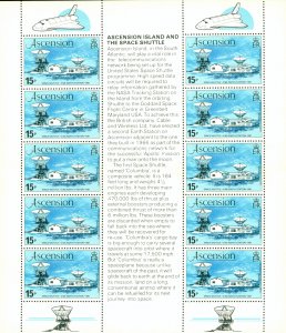 ASCENSION ISLAND 273  MNH SHEET OF 10   BIN $6.50 (OVERSIZE SHIPPING)