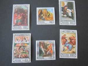 Panama 1966 Sc 471-471E(6) Christmas Religion set MNH