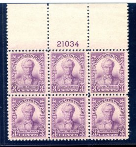 US SCOTT #725 WIDE TOP PLATE BLOCK MINT-XF-SUPERB-OG-NH (5/14/24 GP)