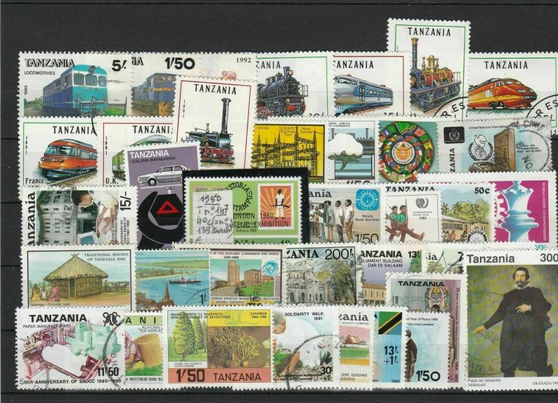 Tanzania Mixed Subject Stamps including Trains Ref 24945