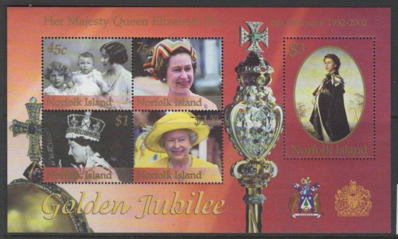 NORFOLK ISLAND SGMS792 2002 GOLDEN JUBILEE MNH