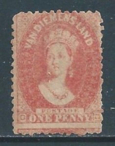Tasmania #29a Mint No Gum 1p Queen Victoria - Wmk. 75 - Orange Red