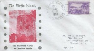 802 3c VIRGIN ISLANDS - Raley 62b red & silver cachet