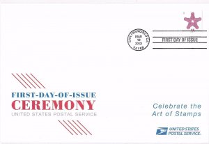 USPS First Day Ceremony Program #4749 Patriotic Star Red White Blue Stripes Coil 