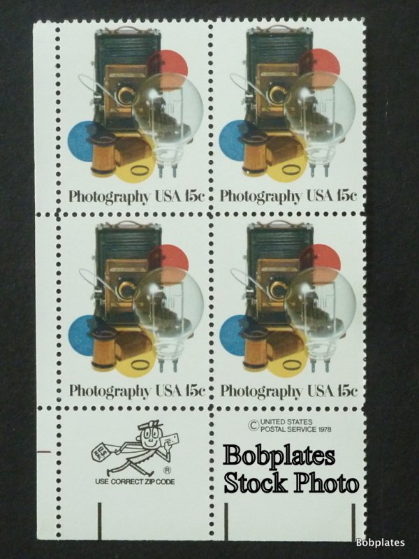 BOBPLATES #1758 Photography Zip/Copyright Block F-VF NH ~ See Details for Pos