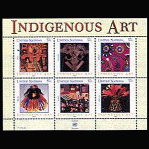 UN-NEW YORK 2003 - Scott# 836 S/S Indigenous Art NH