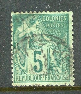 FRENCH COLONIES; 1880s early classic General issue used shade of 5c. value