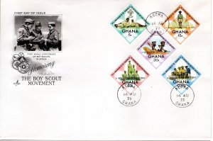 Ghana 1973 Sc 484-8 (460-4 overprint) FDC
