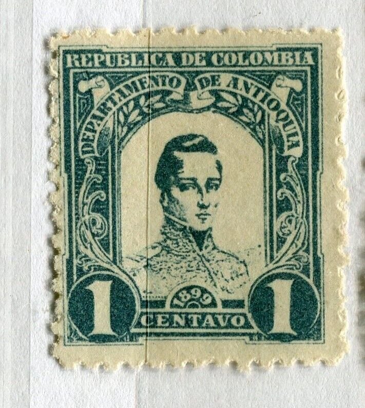COLOMBIA; ANTIOQUINA 1899 Cordoba issue Mint hinged 1c. value