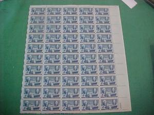 US  947    MNH    POSTAGE STAMP CENTENARY  SHEET 1947