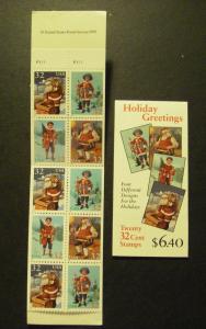 BK233, Scott 3007b, c, 32c Christmas Characters, MNH Complete booklet of 20