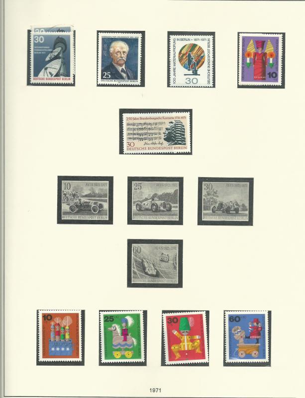 1961-1985 Berlin Unused Never Hinged Stamp Collection In Safe Album