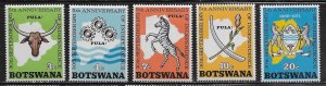 Botswana Scott #'s 75 - 79 MH