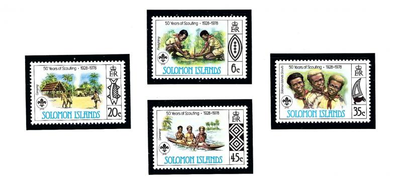 Solomon Is 377-80 MNH 1978 Scouting in Solomon Islands