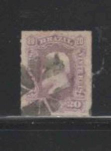 BRAZIL #69 1878 20r DON PEDRO F-VF USED IMPERF b