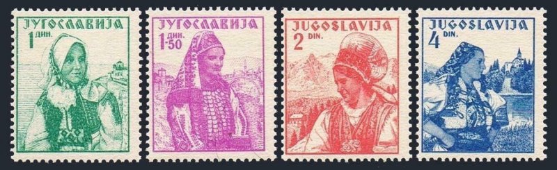 Yugoslavia B57Ab-B57Ae,MNH.Mi 336-339. National Costumes.PhilEXPO Belgrade 1937.