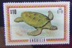 Anguilla 1972 $10 Turtle MNH