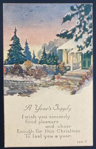 1919 USA Picture Postcard cover To Monroe ME  American Red Cross Christmas Seal