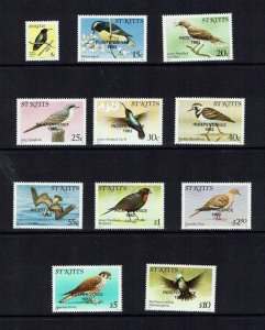 St Kitts : 1983, Independence Overprints, MNH set.