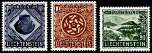 Liechtenstein 1953 - Prehistoric Symbol  M-VF-NH # 274-276