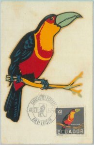 81404 -  ECUADOR  - Postal History -  MAXIMUM CARD -  BIRDS parrot  1958