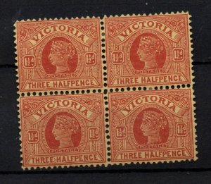 Victoria State QV 1901 1/2d SG386 LHM block of 4 WS28488