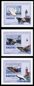 Mozambique 1771 a-f MNH Whales/Lighthouses Souvenir Card Set from 2007