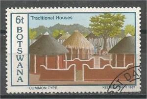 BOTSWANA, 1982, CTO 6t, Traditional Houses Scott 299