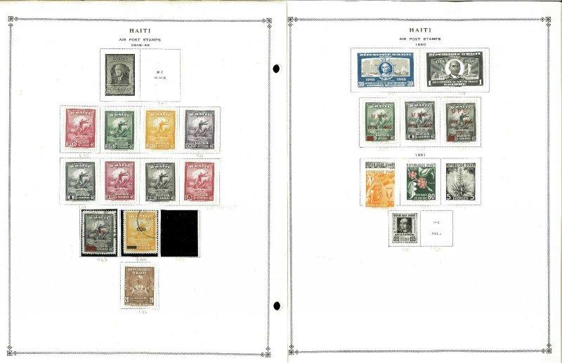 Haiti 1881-1959 M, U & CTO Hinged & in Mounts on Mostly Scott Int. Pages.