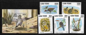 Cape Verde 436-41 Birds Mint NH