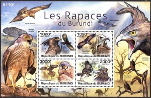 Burundi 2011 Birds Raptors Sheet MNH