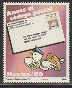 MEXICO 1270, Promotion for the Use of Zip Codes. MINT, NH. VF.