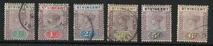 60800 -  ST VINCENT - STAMPS:  SG # 60/70 + 72/73  Used - VERY FINE!!