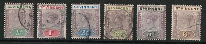 60800 -  ST VINCENT - STAMPS:  SG # 60/70 + 72/73  Used - VERY FINE!!