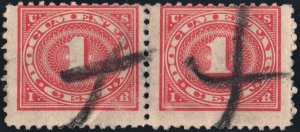 R228 1¢ Documentary Stamp Horizontal Pair (1917) Used