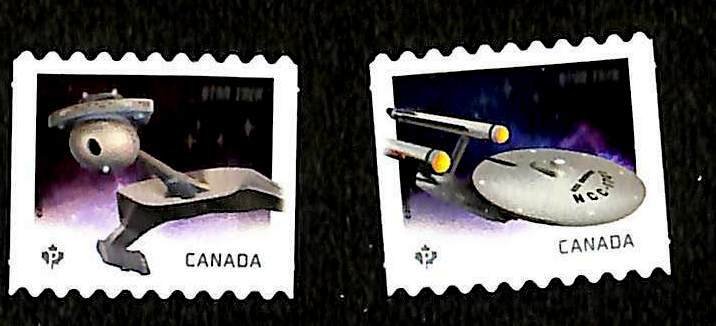 Canada 2016- Star Trek, MNH Die Cut Coils  # 2913i-2914ii