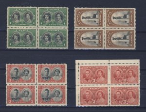 16x Canada Royalty Stamps 4x Blocks of 4, 3x MH, 1x Block MNG. SEE SCANS!!