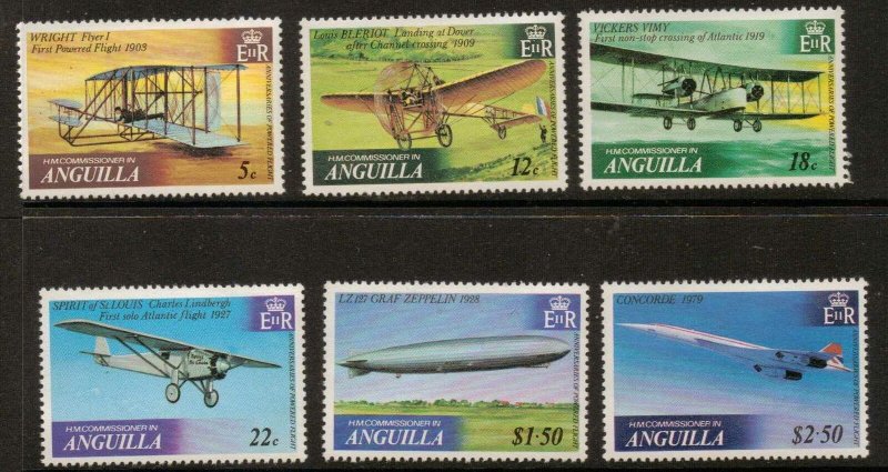 ANGUILLA SG365/70 1979 POWERED FLIGHT  MNH