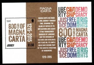 JERSEY SGMS1954 2015 800th ANNIV OF MAGNA CARTA MNH